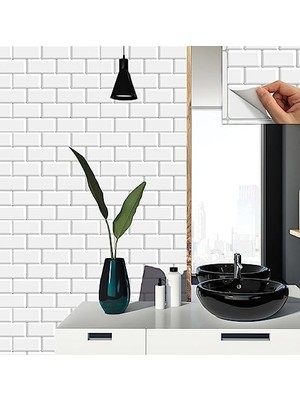 Daisy Home Kendinden Yapışkanlı Metro Desenli Pvc, Yapışkanlı Kaplama, Çıkartması, Zemin Duvar Karosu 30X30 cm (56 Adet / 5 M²)