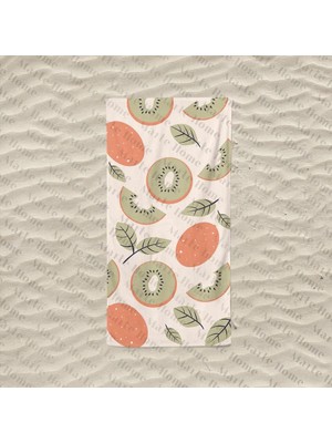Daisy Home Home Meyve Desen Baskılı Plaj Havlusu
