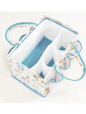 Daisy Home Pazar Kapısı Başucu Düzenleyici Bakım Çantası Organizer (Mavi)