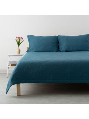 Daisy Home Soley | Antilo | Tek Kişilik Premium Yatak Örtüsü Seti Mavi