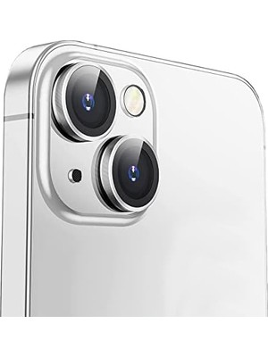 Daisy Home 15/15 Plus Screen Protector 9h Safir Cam Kamera Metal Lens Koruyucu (Gümüş)