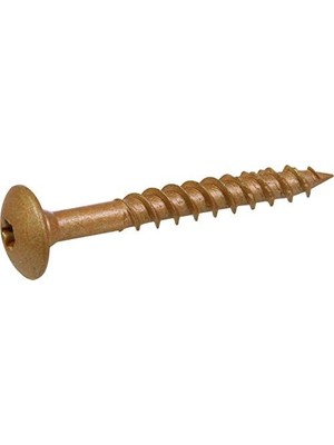 Daisy Home Power Pro 47872 Lag Vidalar, 1/4" x 1-1/2", Yıldız Sürücü Yapı Lag Vidaları, Paslanmaya Dayanıklı, Seramik Kaplamalı Bronz, 2,3 kg Tüp, 375 Adet