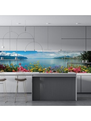 Daisy Home Mutfak Tezgah Arası Folyo Kaplama Folyosu Cenevre Gölü 60X500 cm