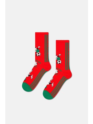 Happy Socks - Erkek Kırmızı Dünya Kupası Portekiz Temalı Sneaker Çorap