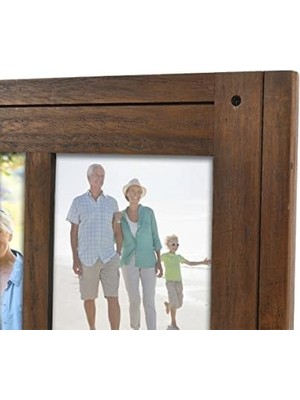 Daisy Home Prinz Homestead Çift Kişilik 5x7 Koyu Ceviz Resim Çerçevesi - Eskitilmiş Rustik Dekor Ahşap Fotoğraf Çerçevesi, Iki Yönlü Şövale, Duvar Veya Masa Üstü Sergisi