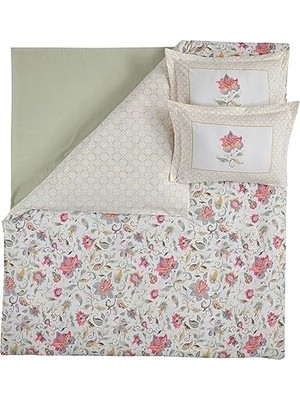 Daisy Home Soley | Leticia |%100 Pamuklu Çift Kişilik Nevresim Takımı Yeşil