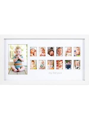 Daisy Home 81013 Time Frame Deluxe, Ilk 12 Ay Için Resim Çerçevesi, Beyaz