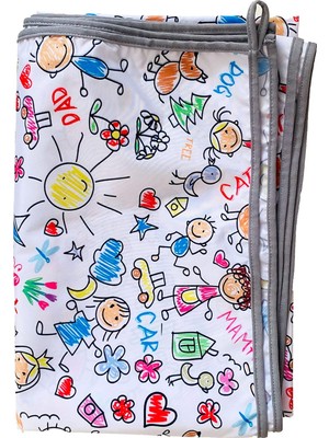 Daisy Home Su Geçirmez, Yer/masa Örtüsü, Aktivite, Yemek ve Oyun Için, Doğa Dostu ve Çevreci, Ekoteks Sertifikalı, (150X150CM) (150X150CM)