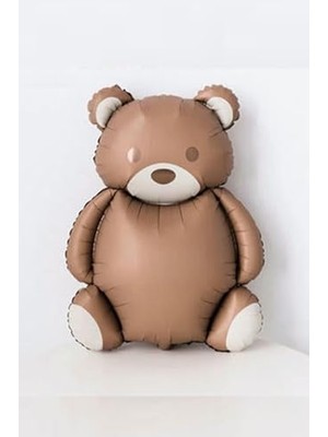Daisy Home Retro Büyük Kahverengi Ayı Folyo Balon 89-72 cm