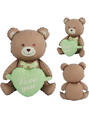 Daisy Home Retro Oturan Kalpli Ayi Folyo Balon, Yeşil