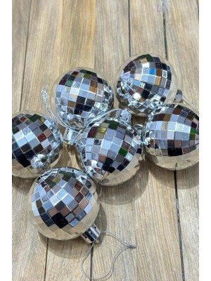 Daisy Home Yılbaşı Çam Ağacı Süsü Disko Topu Görünümlü 6 cm 6 Lı