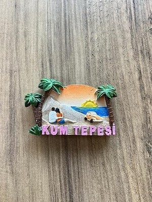 Daisy Home Magnet, Tropikal Plaj Manzaralı Dekoratif Buzdolabı Magneti, Palmiye Ağaçlı, Renkli Tasarım