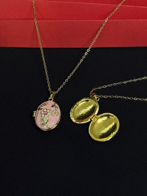 Melisa Takı & Aksesuar 316L Çelik Gold Renk Açılır Resimli Kolye (Fotoğraf Eklenebilir)