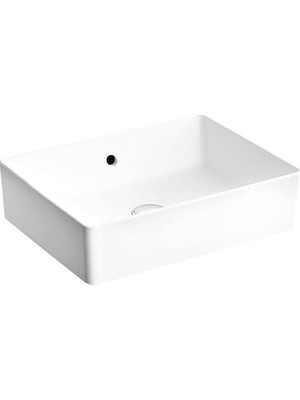 Daisy Home Nuo 7436B003-0012 Dikdörtgen Çanak Lavabo, 50 Cm, Beyaz