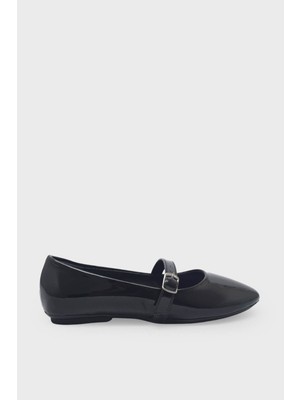 Kanuga Kadın Babet Siyah Rugan LPA501