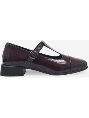 Kanuga Kadın Casual Deri Ayakkabı Bordo Rugan SCL7206