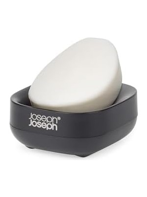 Daisy Home Banyo Ince, Kompakt, Kaymaz Tabanlı Sabunluk, Mat Siyah