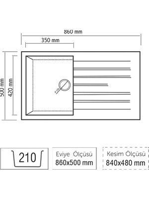 Daisy Home LX-860 Rio W Tezgah Üstü Damlalıklı Granit Eviye Beyaz