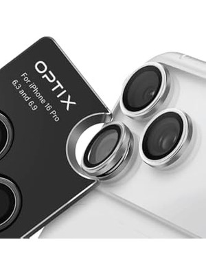 Daisy Home By 17 Pro Max ile Uyumlu Lens Koruyucu Cam, Anti-Reflective Alüminyum Çerçeve, Turuncu