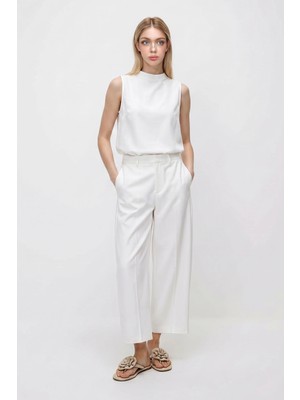 La Pante Kadın Pantolon Barrel Pantolon Cloutte Pantolon Yüksek Bel Şık Boyfriend Geniş Paça