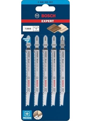 Daisy Home Professional 5x Expert ‘ 2-Side Clean’ T 308 B Dekupaj Testere Bıçakları (Sert Ahşap Mobilya Levhası, Kontrplak, Uzunluk 117 Mm, Aksesuar Dekupaj Testeresi)