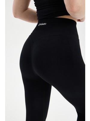 Gymhams Cloudsoft Arkası V Kesim Dikişsiz Spor Tayt - Belirgin Olmayan Hafif Büzgülü Fitness Taytı