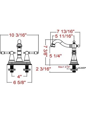 Daisy Home 523282 Oakmont 10 cm Lavabo Bataryası, Yağlı Boya Bronz Kaplama