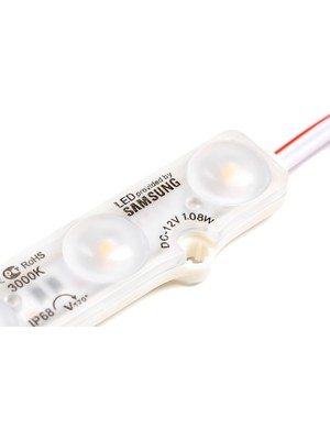 Daisy Home 10 Adet Günışığı 3000K Modül LED Mercekli 12V 1.08 Watt, Tabela, Akvaryum, Vitrin Uygulama