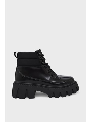 Kanuga Kadın Traktör Taban Günlük Bot Siyah Açma SMS1050