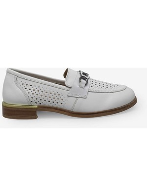 Venüs Kadın Yazlık Casual Deri Ayakkabı Beyaz VNS2455211Y