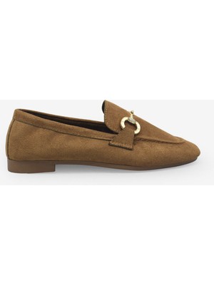 Kanuga Kadın Toka Detaylı Babet Taba Süet LPA070