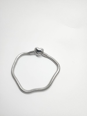 Çelik Charmli Bileklik Stainless Steel Kalpli