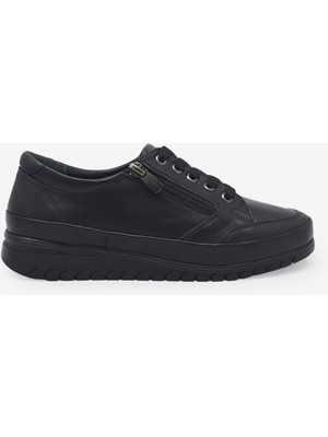 Kanuga Kadın Yazlık Comfort Deri Ayakkabı Siyah EVD2662