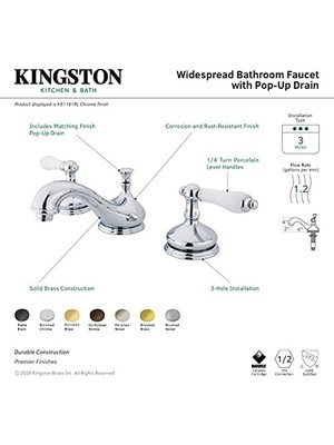 Daisy Home Pirinç KS1162PL Breitgefaechert Wc Musluk Porselen Kolu Sap, Cilalı Br