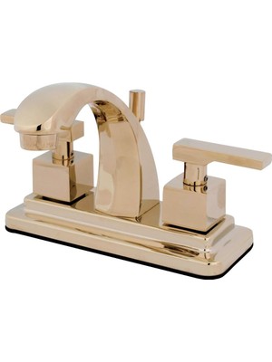 Daisy Home KS4642QLL Executive 4 Inç Ikiz Kollu Kulp Merkezli Lavabo Bataryası, Parlak Pirinç