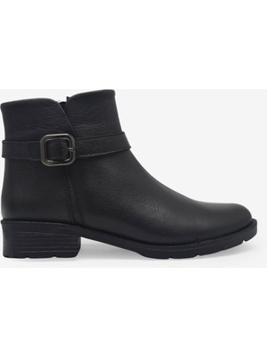 Castle Black Kadın Günlük Deri Bot Siyah CB5966