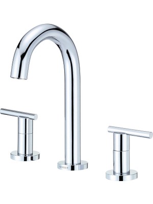 Daisy Home D303658 Parma Hattı 2h Yaygın Lavabo Bataryası Metal Dokunuş Aşağı Gideri 1,2 Gpm Krom