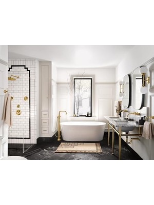 Daisy Home AT2199BG Evrensel Standart Duş Kolları Için Yedek, Fırçalanmış Altın