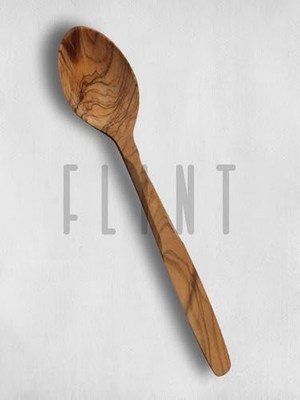 Daisy Home Zeytin Ağacı El Yapımı Tahta Ahşap Kaşık Orta Mutfak Yemek Kaşığı 22 cm