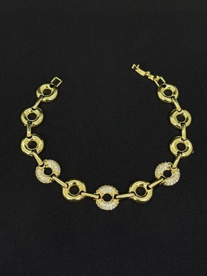 Melisa Takı & Aksesuar 14K Gold Renk Xuping  Halka Zirkon Taşlı Bileklik