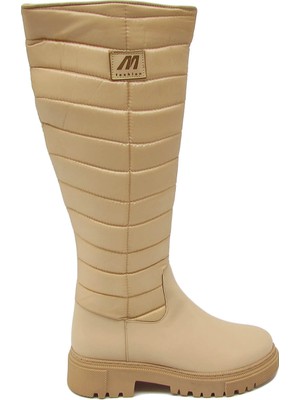 Mp Kadın Casual Kapitone Çizme Bej MP-2752