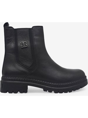 Castle Black Kadın Günlük Deri Bot Siyah CB78722