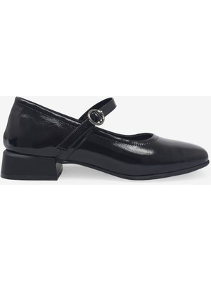 Kanuga Kadın Casual Deri Ayakkabı Siyah Rugan SCL7210