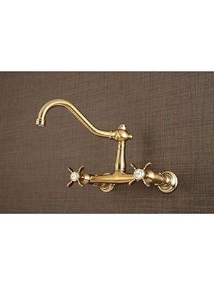 Daisy Home KS3247BEX 8-Inç Merkezi Duvara Monte Banyo Bataryası, Fırçalanmış Pirinç