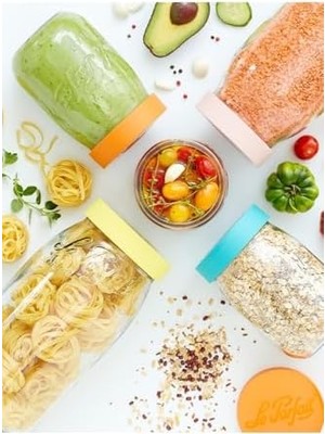 Daisy Home Le Parfait Color Vis Kırmızı Kapaklı Cam Kavanoz 2l