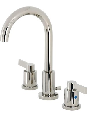 Daisy Home FSC8929NDL Nuvofusion 20,32 cm Geniş Lavabo Musluğu, Pirinç Pop-Up, 5-3/8" Ağız Erişiminde, Cilalı Nikel