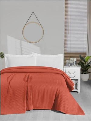 Daisy Home Örgü Pike Tek KIŞILIK%100 Pamuk 170X240 - Kiremit