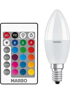 Cekar Store Osram LED CLB40 Rgbw Remote 4,9 W /470 E14 Uzaktan Kumandalı Lamba (Enerji Sınıfı F)          [enerji Sınıfı F]
