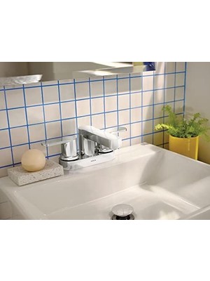 Daisy Home 84015 Laris Iki 4 " Modern Banyo Bataryası, 2 Kulplu, Krom