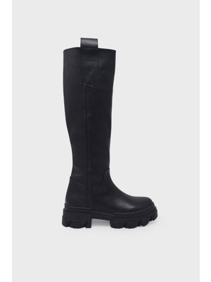 Kanuga Kadın Yüksek Taban Günlük Çizme Siyah SMS20211